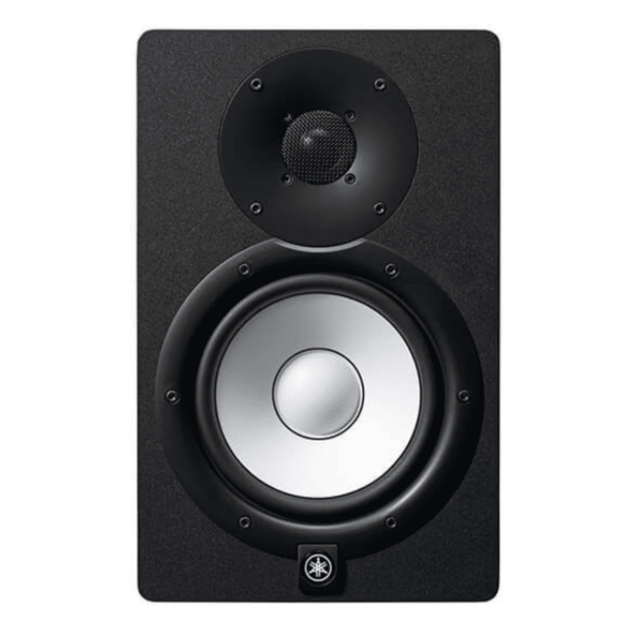 Monitor de estudio Yamaha HS7 en color blanco y negro, ideal para mezcla profesional