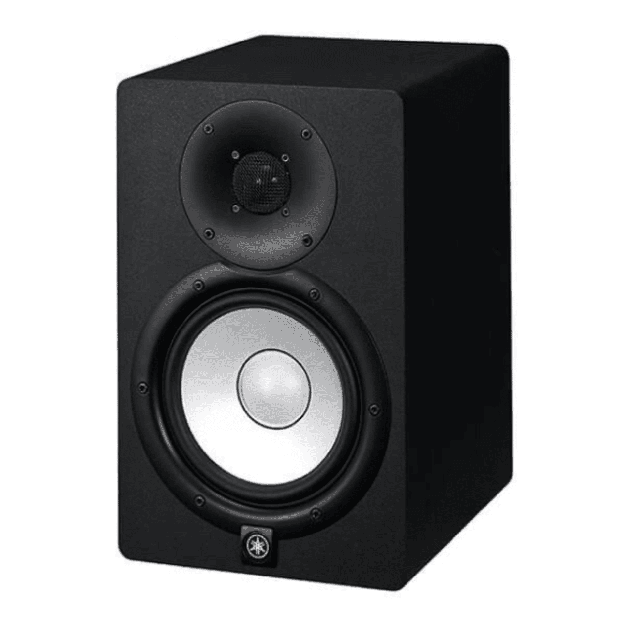 Monitor de estudio Yamaha HS7 en color blanco y negro, ideal para mezcla profesional