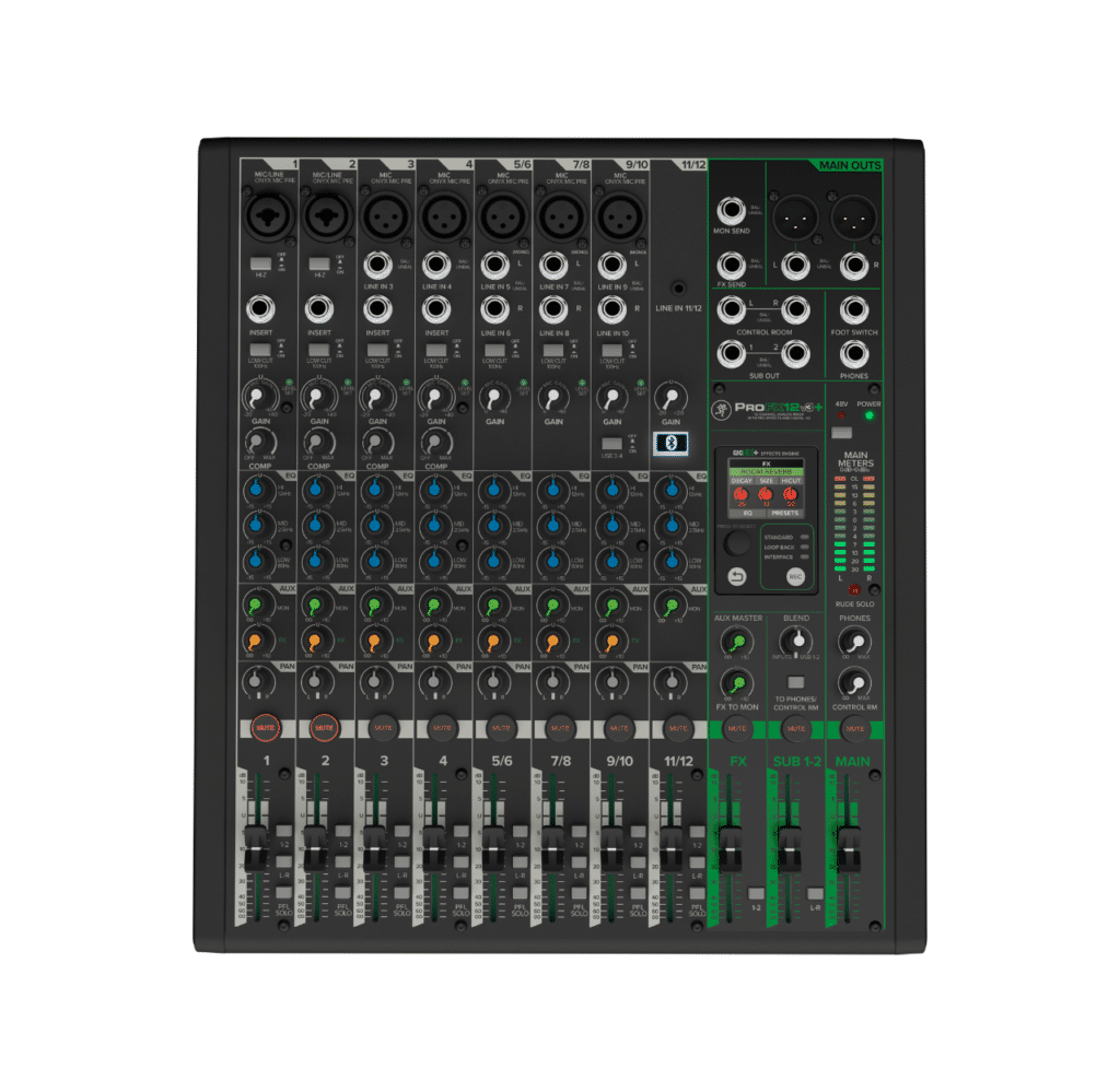 Mezclador Análogo PROFX12V3+ Bluetooth 12CH / MACKIE